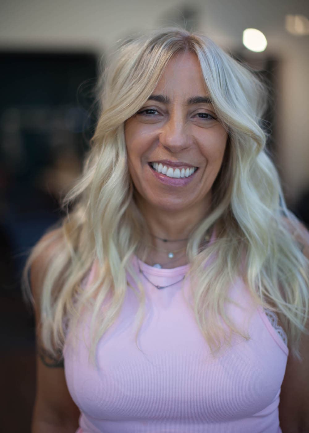 Platinum blonde waves by Pursuit Salon in Los Altos