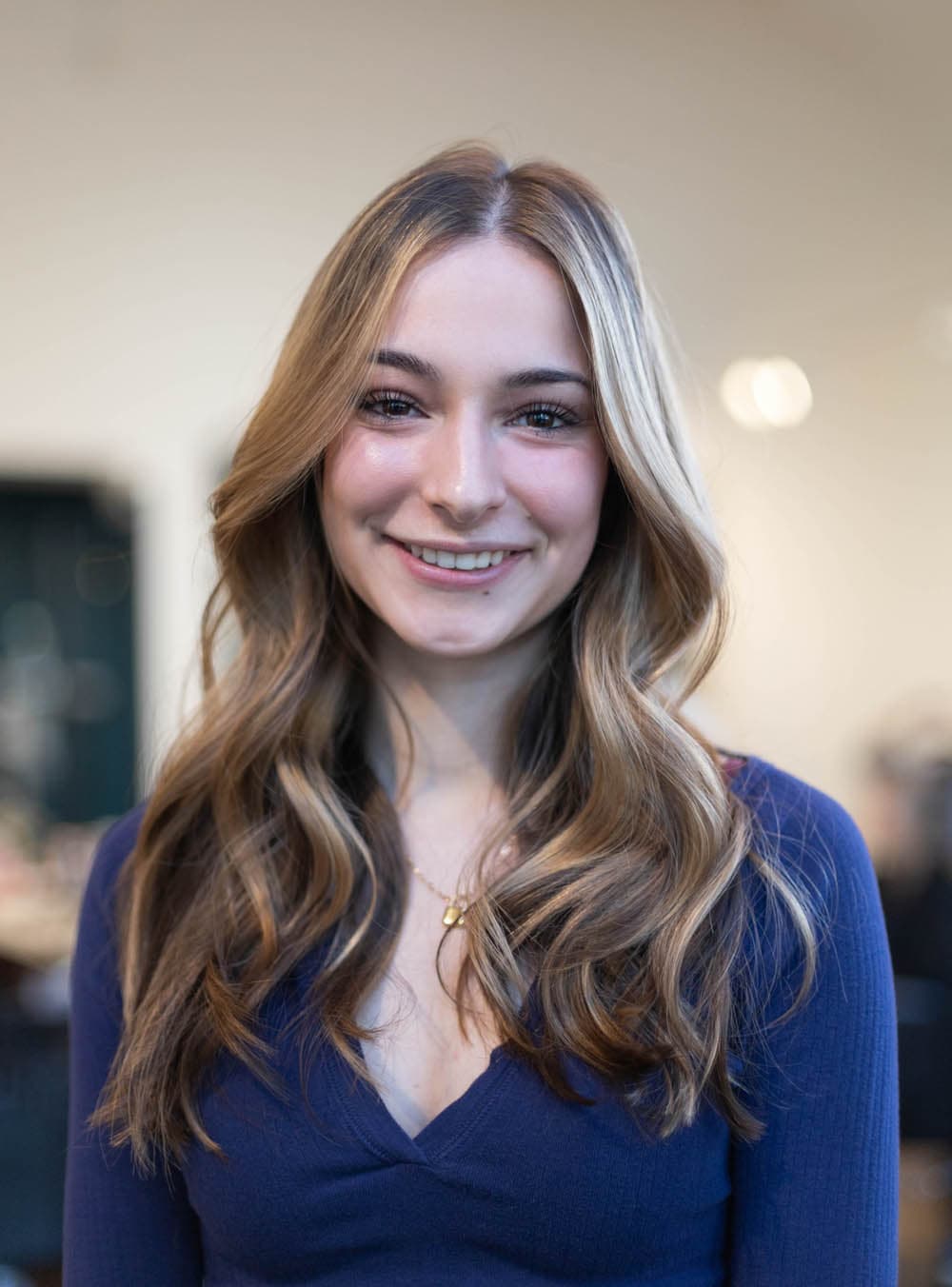 Long dimensional balayage waves colored and styled at Pursuit Salon in Los Altos
